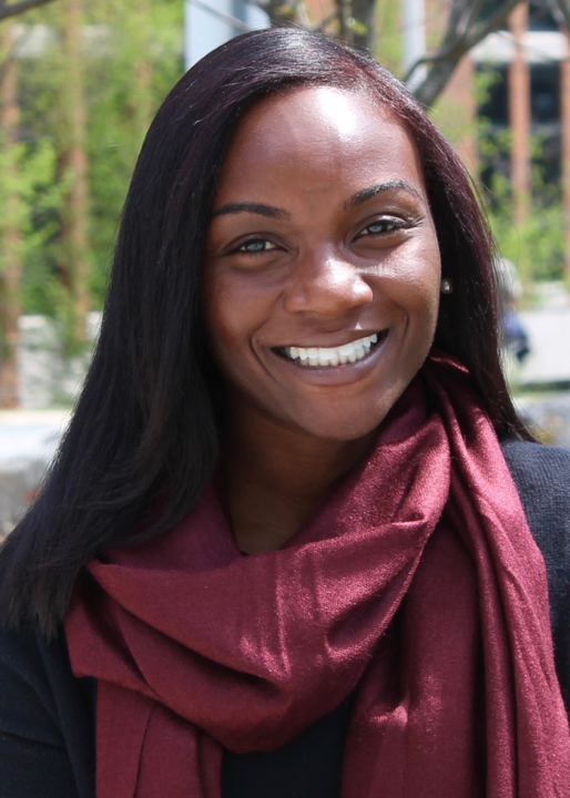 Dr. Kizzmekia Corbett self-portrait in scarf and sweater