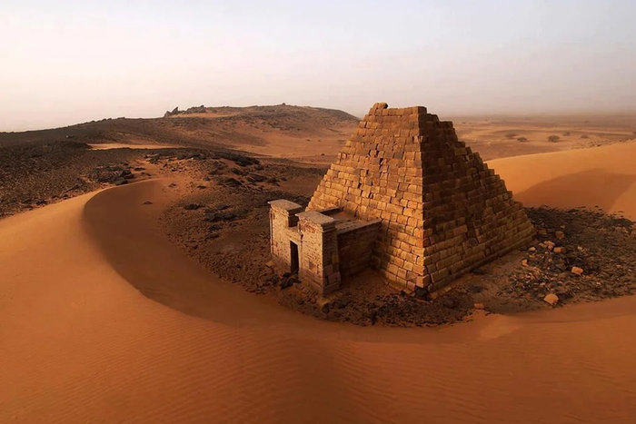 pyramid in desert