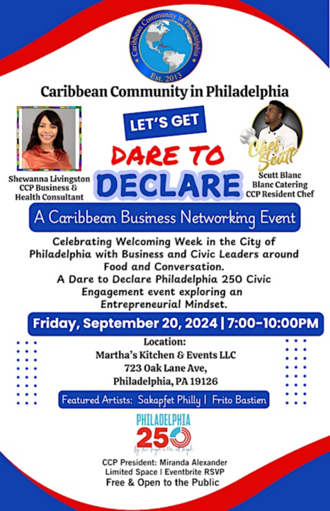 Promotional image for Caribbean Community in Philadelphia Networking event