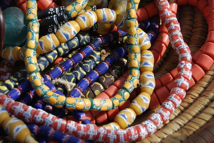 Round colorful bead necklaces