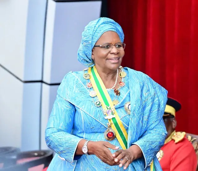 Netumbo Nandi-Ndaitwah in traditional attire