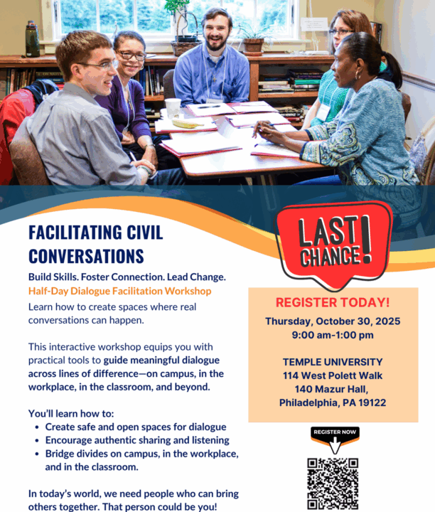 promotional image for Facilitating Civil Conversations