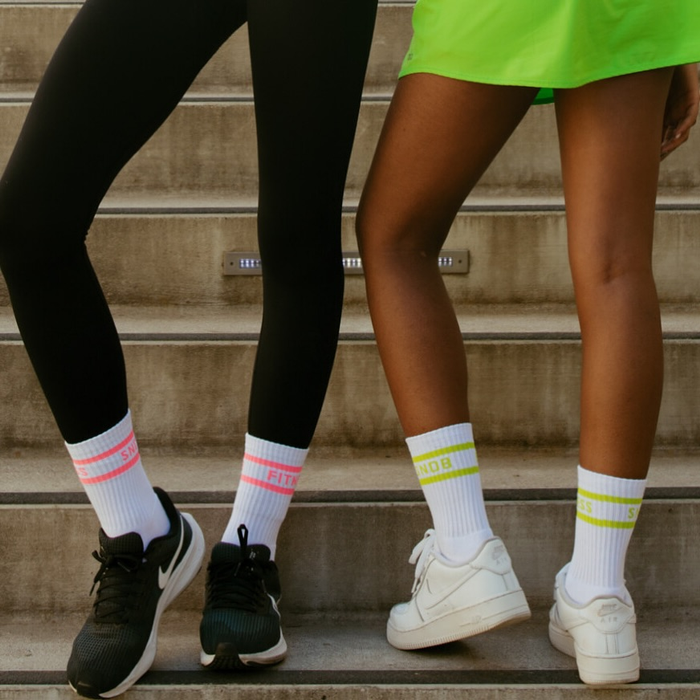 African American women modeling socks from Fitness Snob