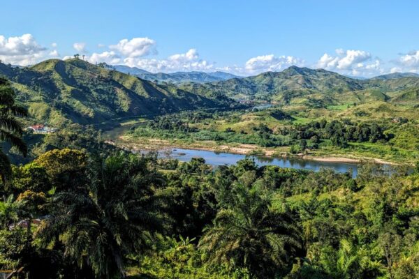 river and lush hillsides and greenery of Sandrananta