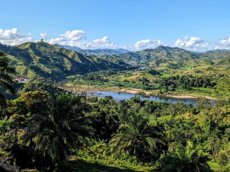 river and lush hillsides and greenery of Sandrananta