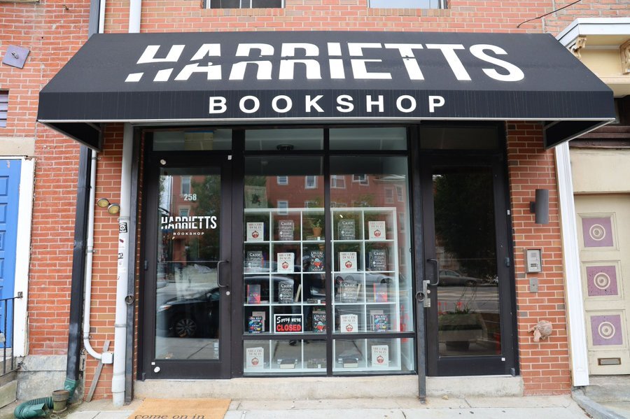 Storefront of Harriett's Bookshop in Philadelphia