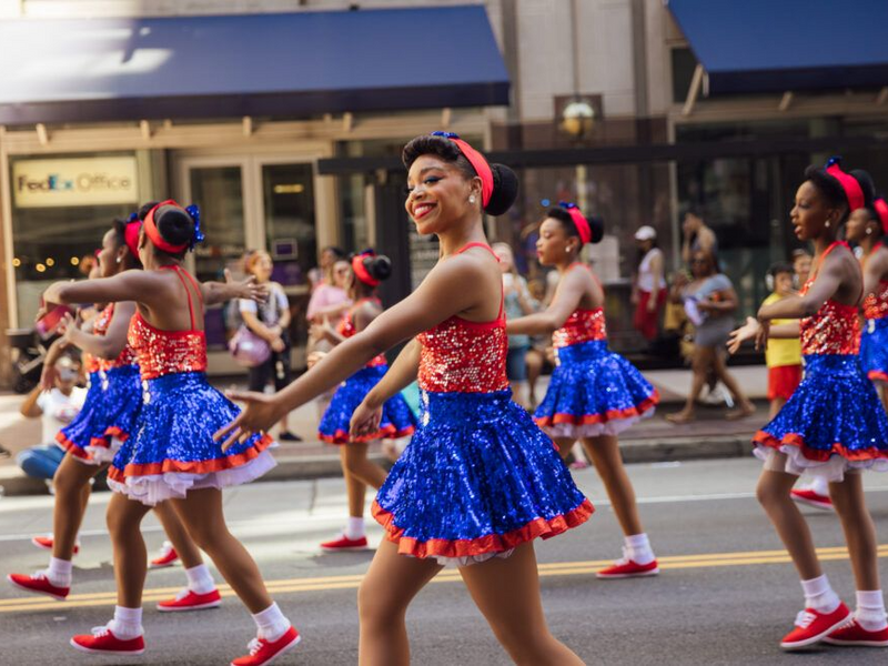 Parades are synonymous with Labor Day celebrations. Independence Day Parade on Independence Mall. Philadelphia Photo by S. Romones. Courtesy of Visit Philadelphia (visitphilly.com)