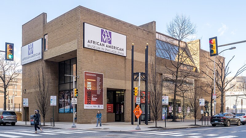 Street view of the African American Museum in Philadelphia