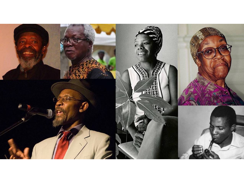 Collage of Black poets throughout history