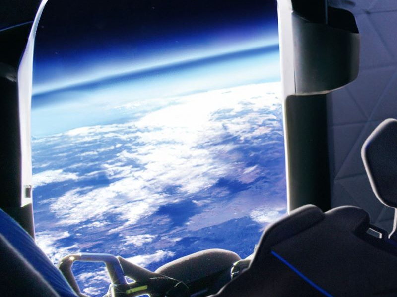 View of the earth from Blue Origin spacecraft