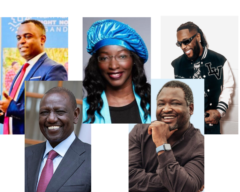 collage of five influential African people