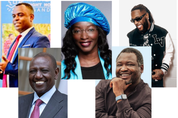 collage of five influential African people