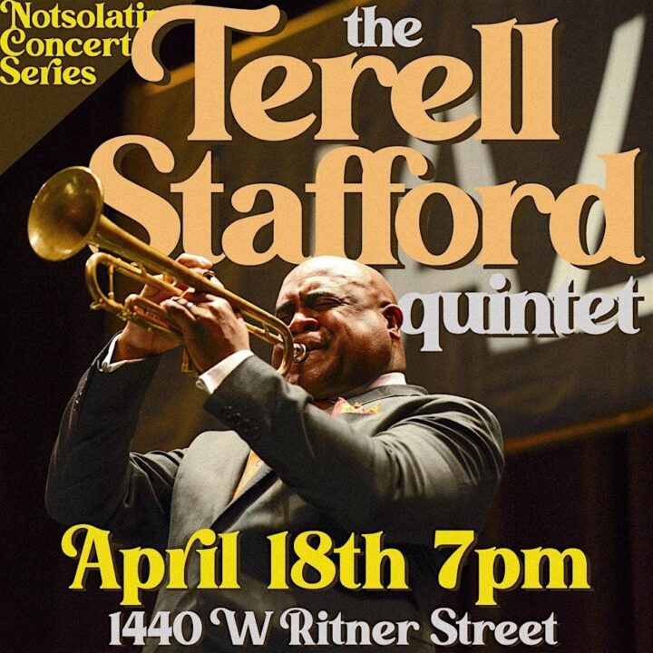 promotional poster, Terell Stafford Quintet. with trumpeter Terell Stafford as the focus