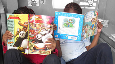 Black children reading