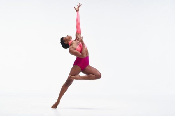 solo African American female dancer in motion