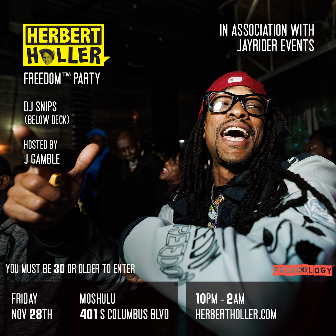 promotional image of event with DJ Herbert Holler