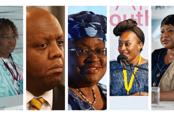 collage of five African leaders