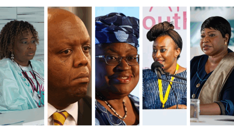 collage of five African leaders