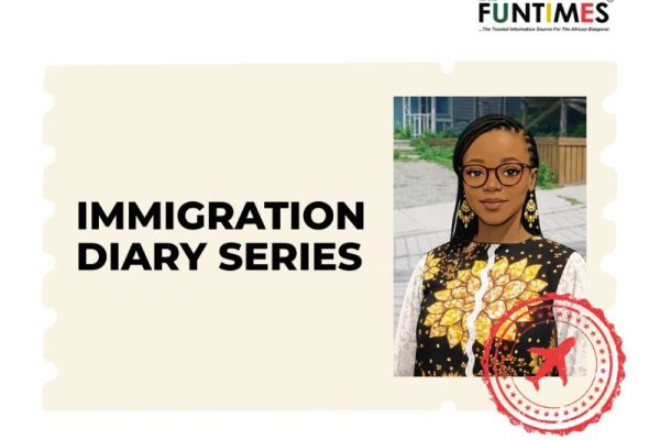 an illustration of an African immigrant woman