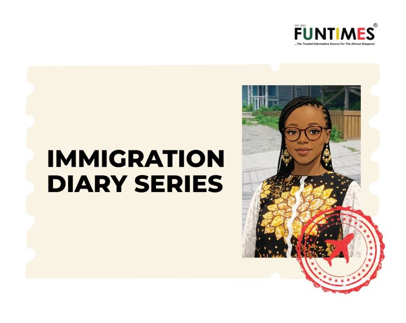 an illustration of an African immigrant woman