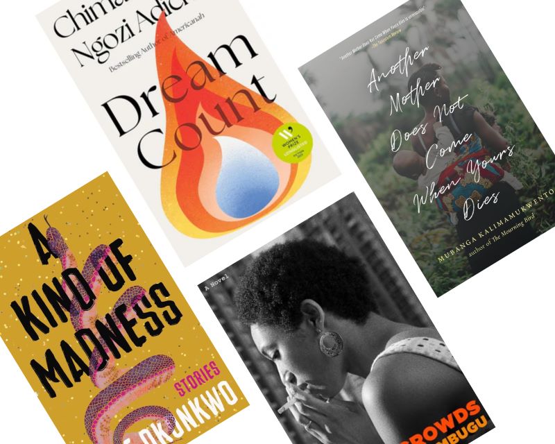 collage image of the four featured books written by African Black authors