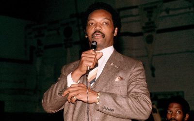 Jesse Jackson giving a speech
