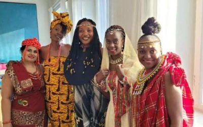 women dressed in traditional African attire