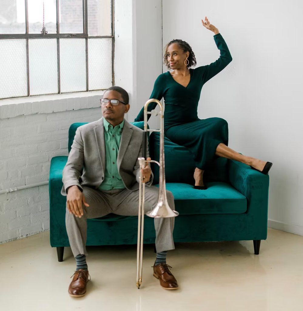 dancer Lauren Putty and trombonist Brent White