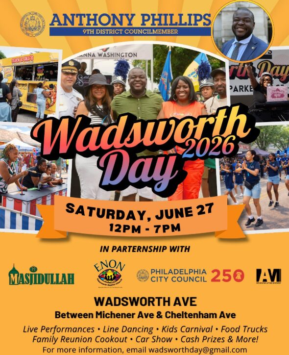 promotional image for Wadsworth Day, with photos from event including live performances, live dancing, kids carnival, food trucks, family reunion cookout, car show, cash prizes & more