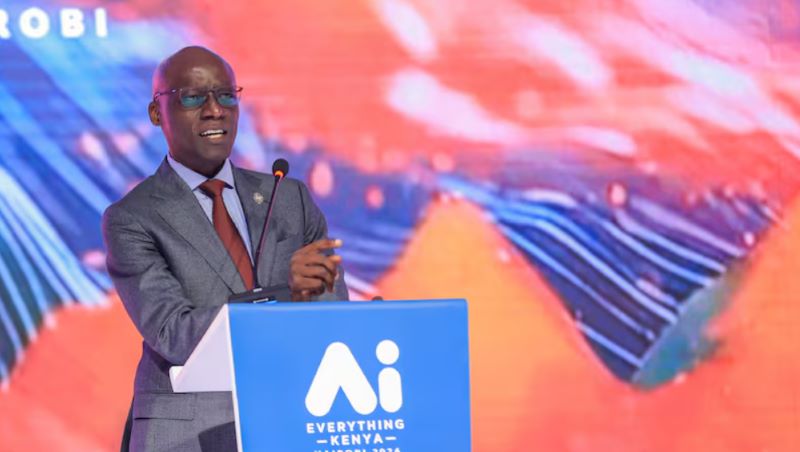 Kenyan leader in technology speaking at conference