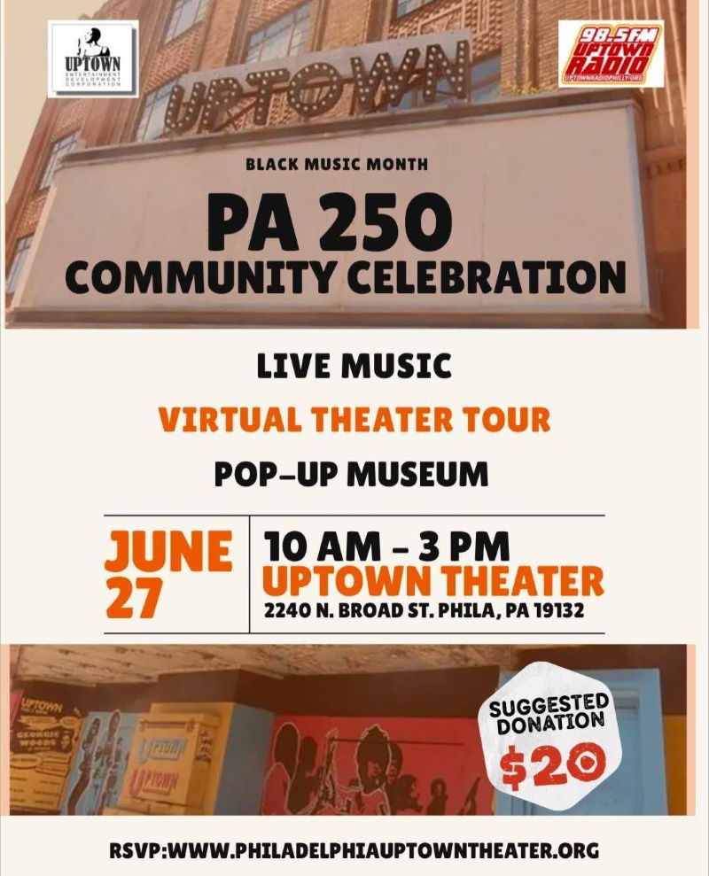 image promoting the PA 250 Uptown Community Celebration