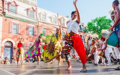 dancers at the Odunde festival in Philadelphia