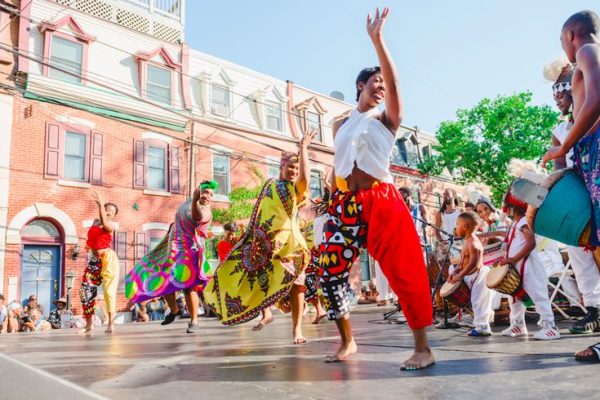 dancers at the Odunde festival in Philadelphia