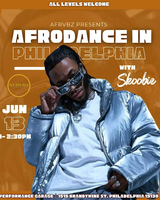 promotional image for Philadelphia AfroDance with Skookie