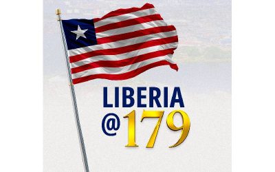 Liberia flag with the text, "Liberia @179"
