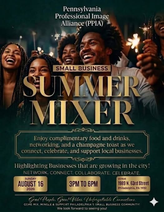 promotional image for Pennsylvania Professional Image Alliance's event, Small Business Summer Mixer.