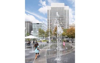 fountain in Dilworth Park